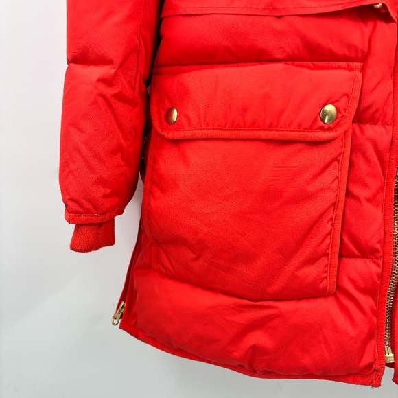 J Crew Women's Signature Puffer Red Orange Size XSP - Picture 4 of 13